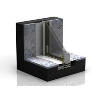 SAUC32 Minimal Aluminium Sliding Door System, 2/3/4 Track, Multipoint Lock, 350kg, 32mm Glass, Anodized Finish, Sound & Thermal Insulation, Commercial & Residential Projects